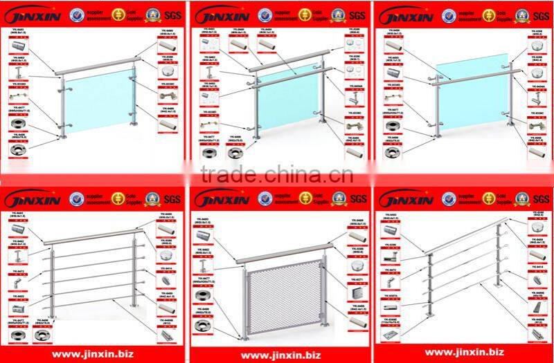 JINXIN Handrail Easy Install Decorative Interior Wrought Iron Stair Railings Wholesale