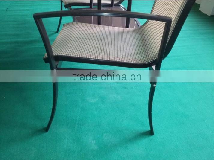 Alu. Sling Chair KD Design Double Seat Garden Chair