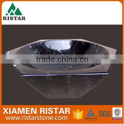 Cheap black marble stone bathroom basins and stone sinks RST-RB079