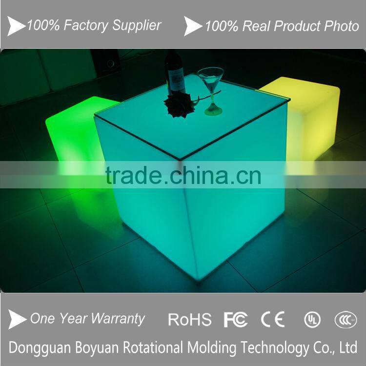 modern led cube table with 16 colors changing led light