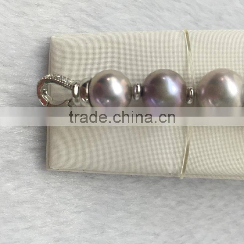 4-5 mm purple freshwater pearl bracelet
