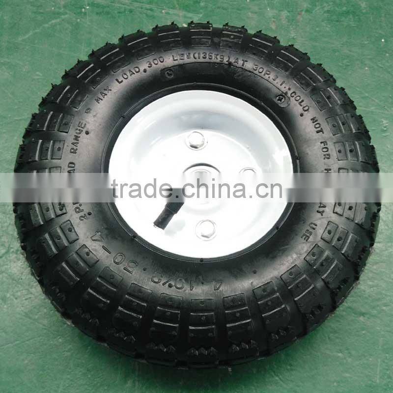 10inch 3.50-4 Metal Rim Air Pneumatic Wheel for Hand Truck