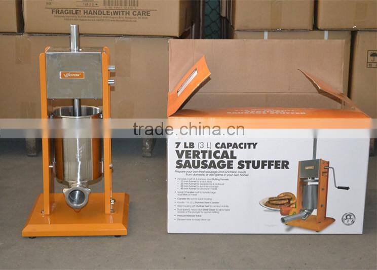 stainless steel vertical commercial 3L Manual Sausage Stuffer