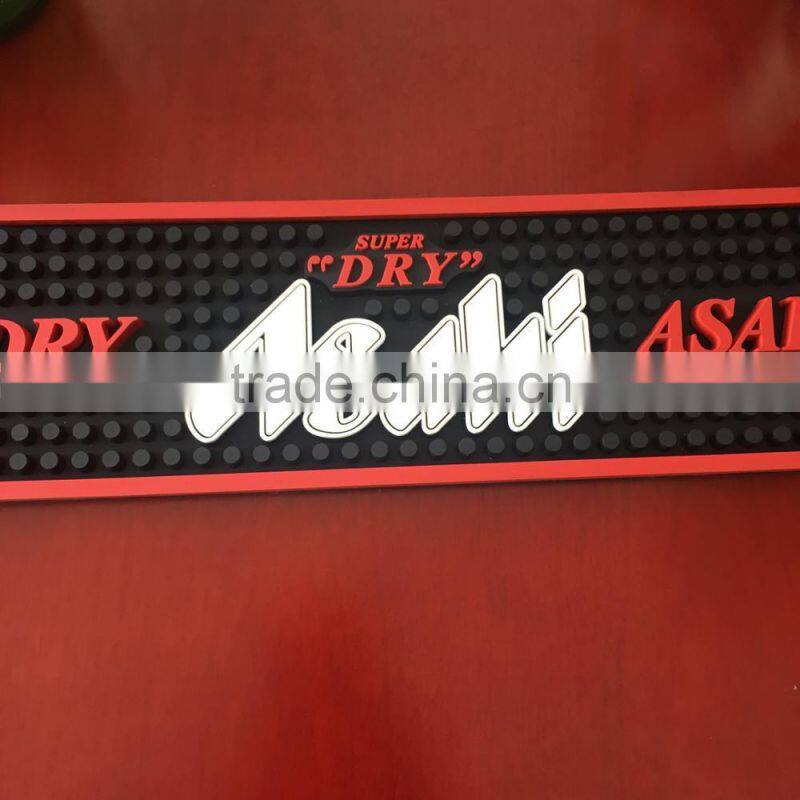 custom waterproof soft pvc bar mat rubber bar mat