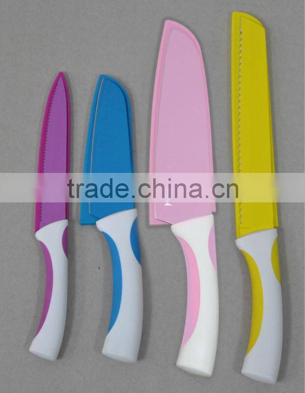 5pieces colorful non-stick kitchen knife