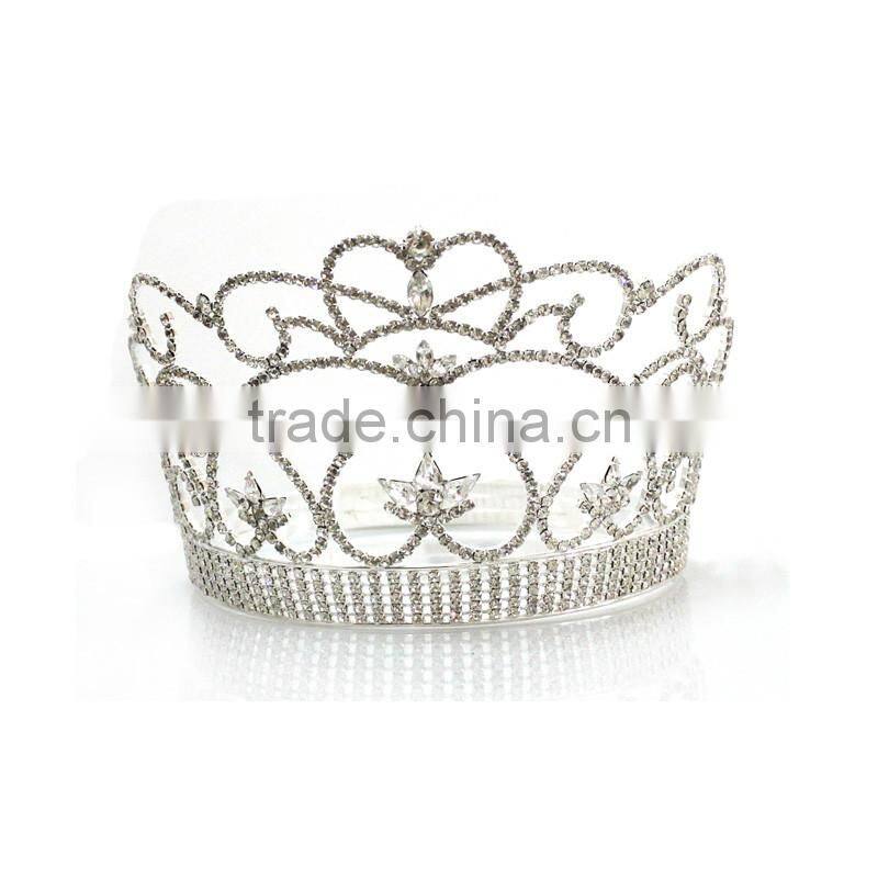 Big Rhinestone Diamante Pageant Jewelry Fashion Quality Hair Tiaras