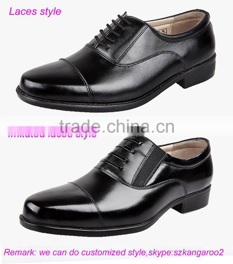 Black Rubber Outsole Business Dress Men Shoes