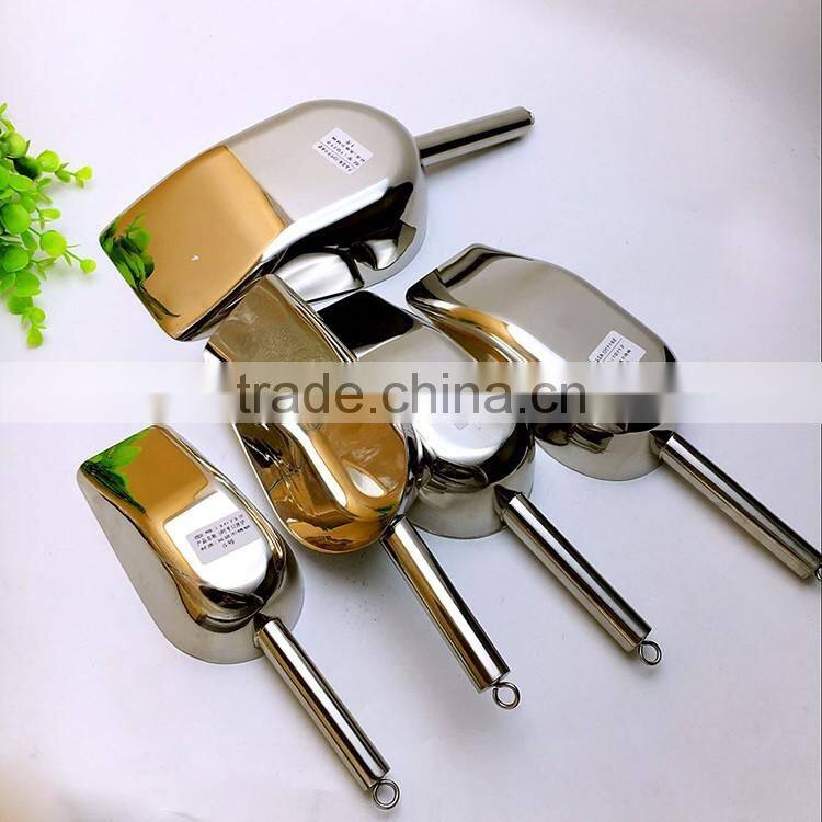 High quantity bar tools square stainless steel ice shovel, ice scoop