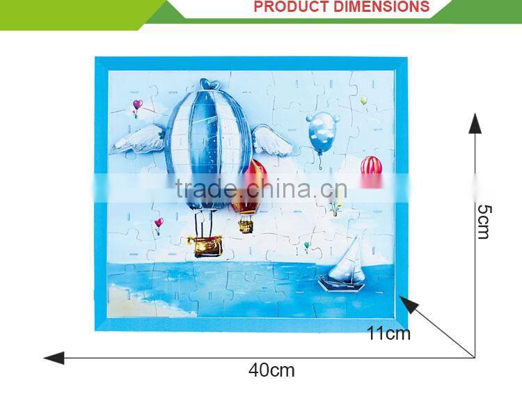 Newest educational toy custom cardboard paper 3d jigsaw puzzle
