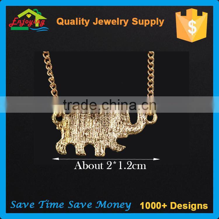 Most Popular Elephant Crystal Gold Plated Necklace, Necklace For Gift and Anniversary
