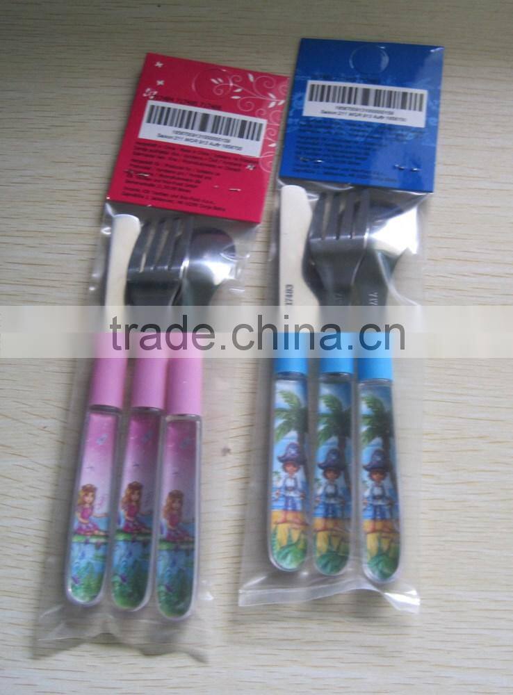 Long handle durable rust proof 410 stainless steel table flatware