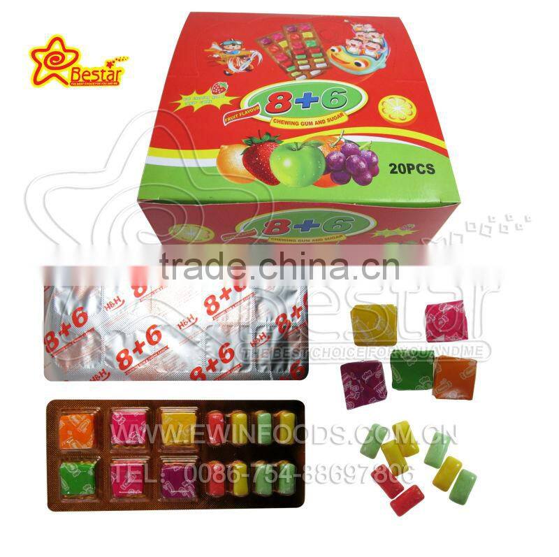 6 Pcs of Sugus and 8 Pcs of Bubble Gum Candy