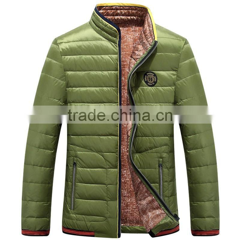 2016 Latest Design Wholesale Mens Casual Winter Bomber Jacket With Zipper