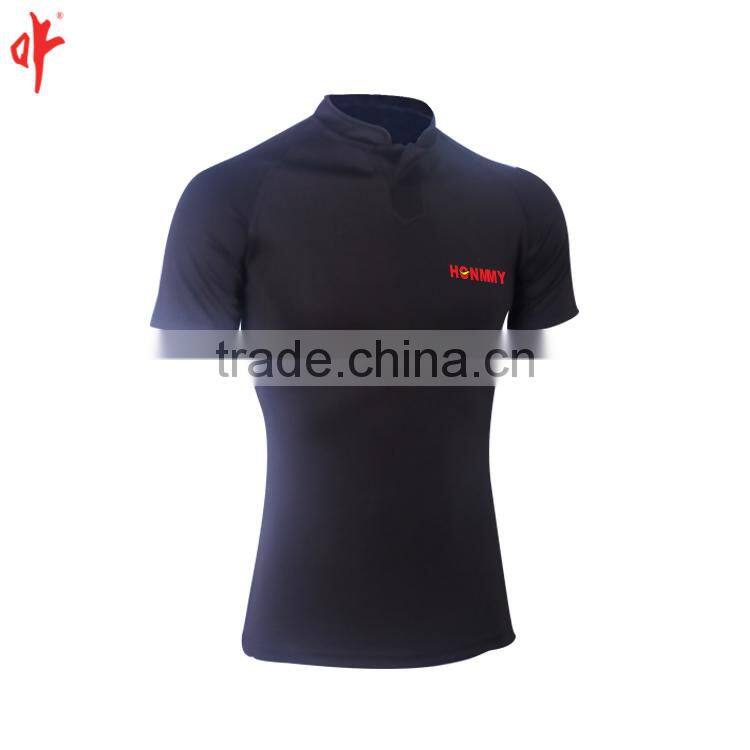 black color tight fit rugby jersey,rugby league jersey