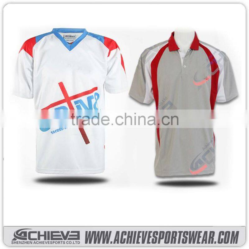 custom team cricket jerseys club training circket shirts sublimated quick dry polo