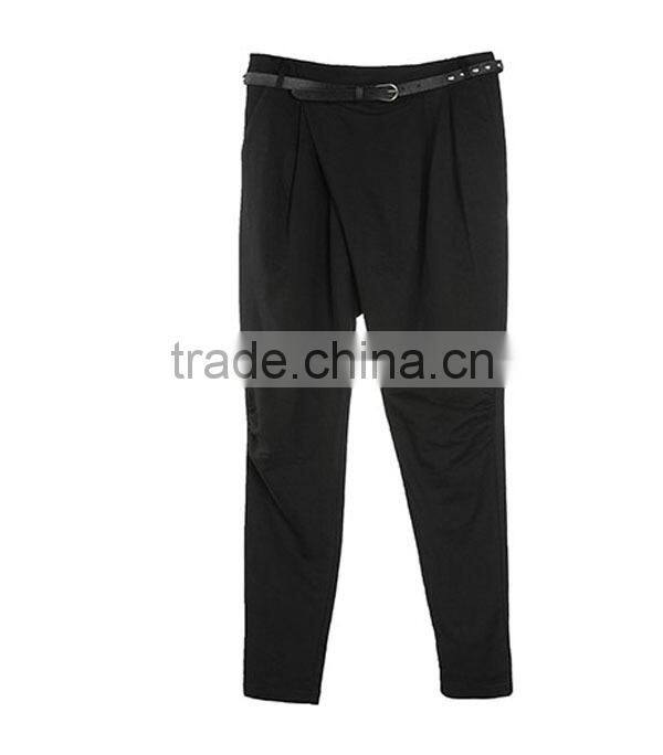 High quality polyester spandex slim style office lady color combination high quality direct factory bermuda pants