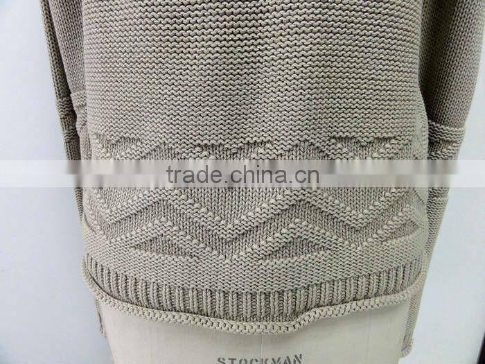 Cotton long sleeve pullover sweater