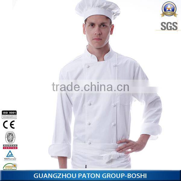 Custom cooker wear 100% polyester or TC chefs uniform