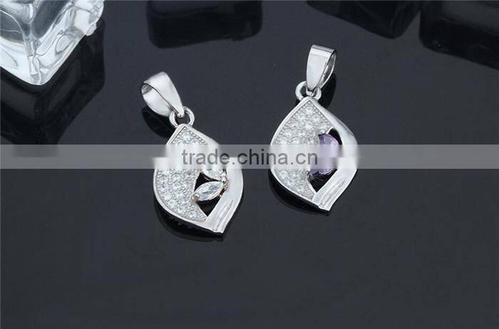 New Fashion 925 sterling silver AAA clear CZ Evil Eye necklace pendants