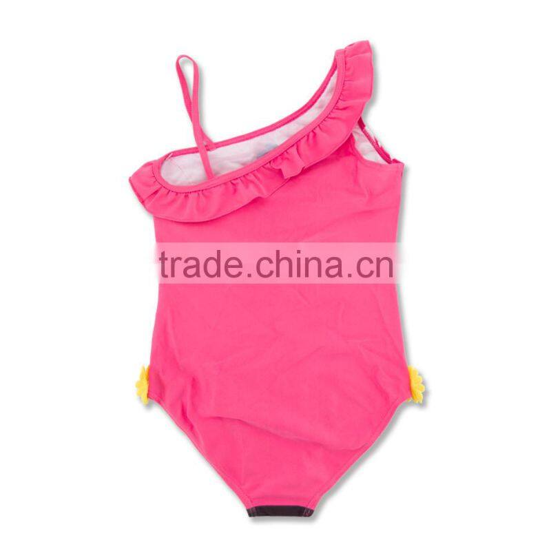 OEM/ODM Custom Made Kids Swimwear Cute Animation One Piece Swimsuit 2017