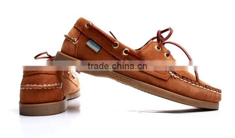 Comfort classic casual driving shoe brand genuine leather shoes stock