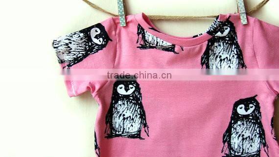 Hot sale childrens boutique clothing cute baby tops custom printing baby girls t shirt