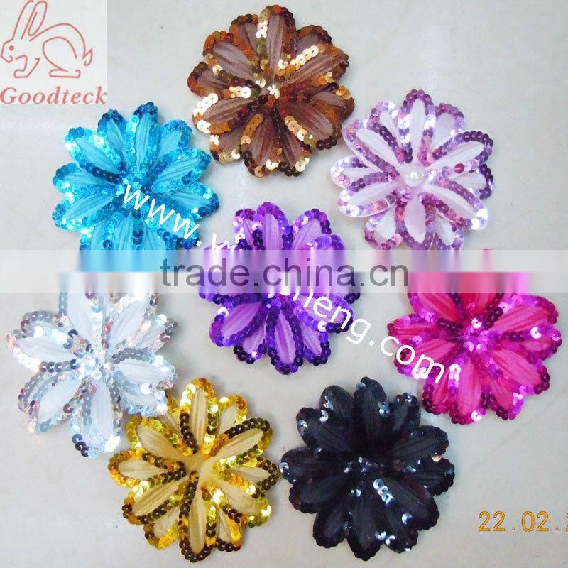 sequin lime green daisy flowers