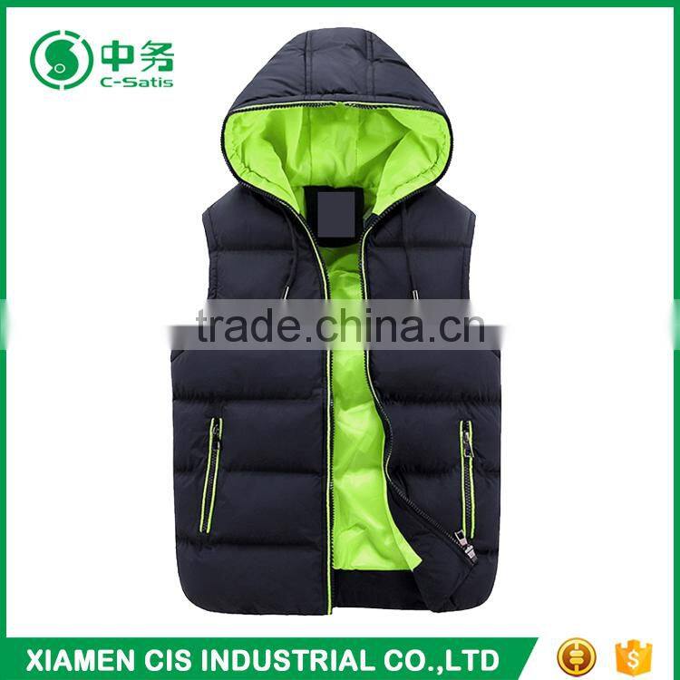 Morden Fashion Korean Style Zip Up Youth Mens Winter Duck Down Vest for Sale