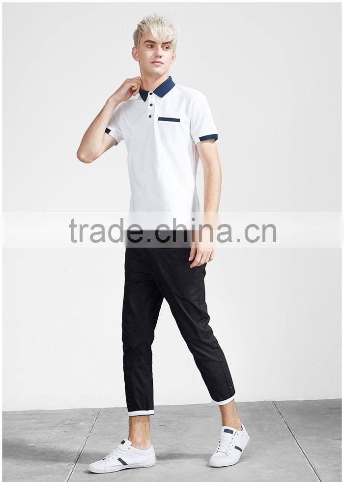 Classic plain white short sleeve cheap polo shirt