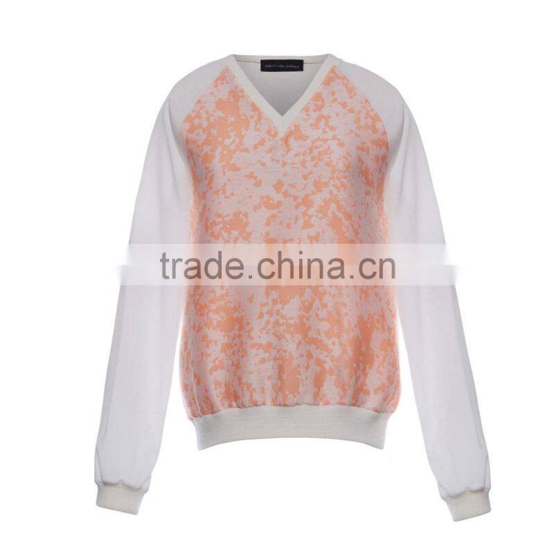 Fashion Lady Camo Printing Design Women Sweatshirt Raglan Sweatshirt supplier