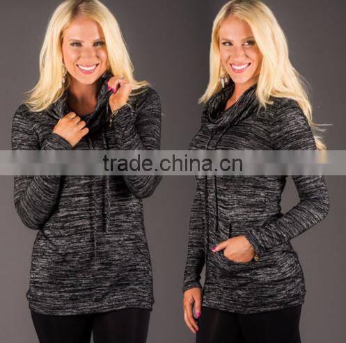 New Women fashion hoodies high neck