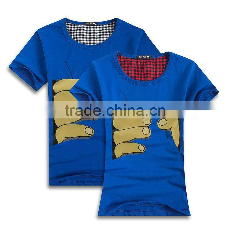 Short Sleeve Round Neck 3D Print T-shirt 100% Cotton 3D T-shirt