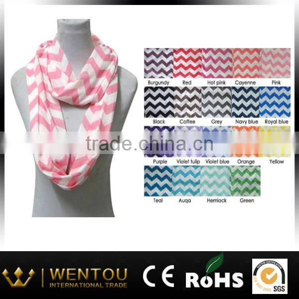 Chevron Jersey Knit Infinity Scarf