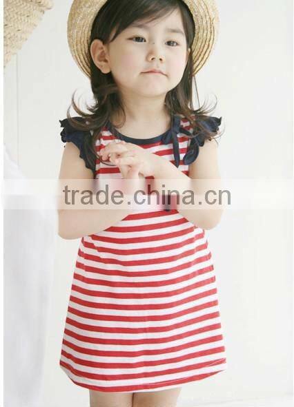 lovely printing young girls dress for summer