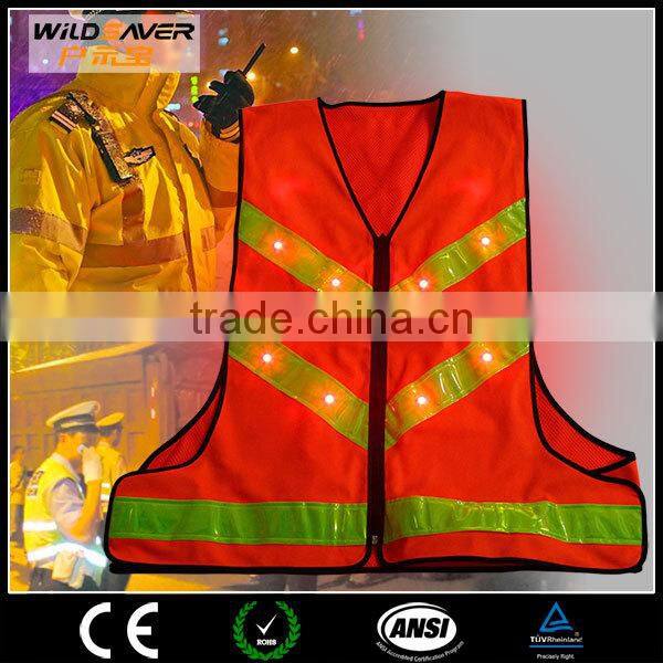 reflective led safety vest for man night working