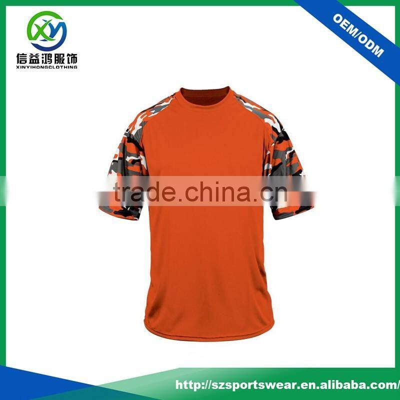 Hot Sale 100%Polyester Camo Sublimation Printed Men's Sport T-Shirts With Your Logo