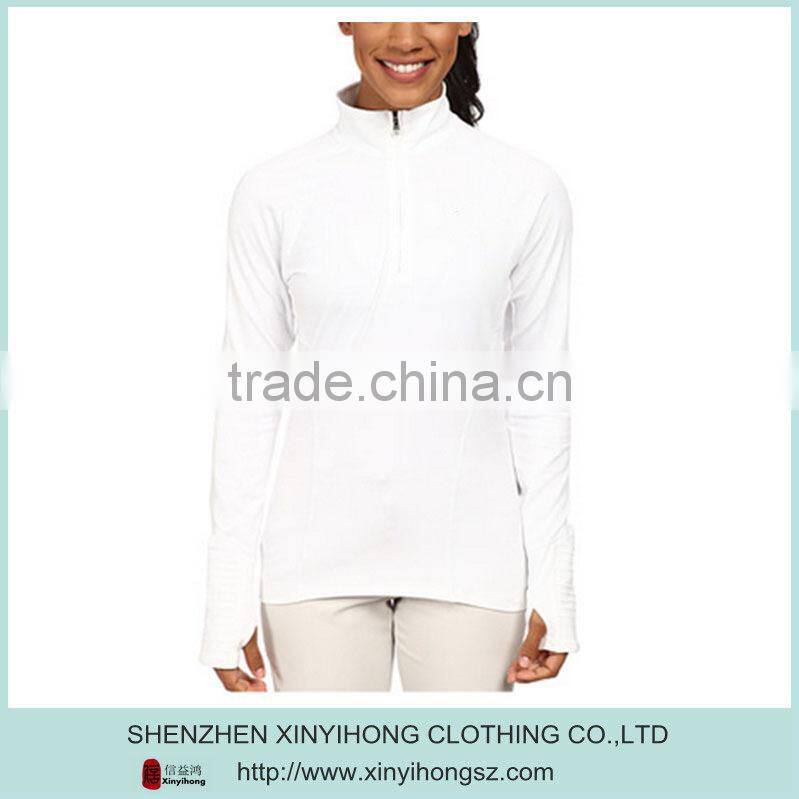 Long raglan sleeves dryCELL performance Quarter-length zip golf no hoodies