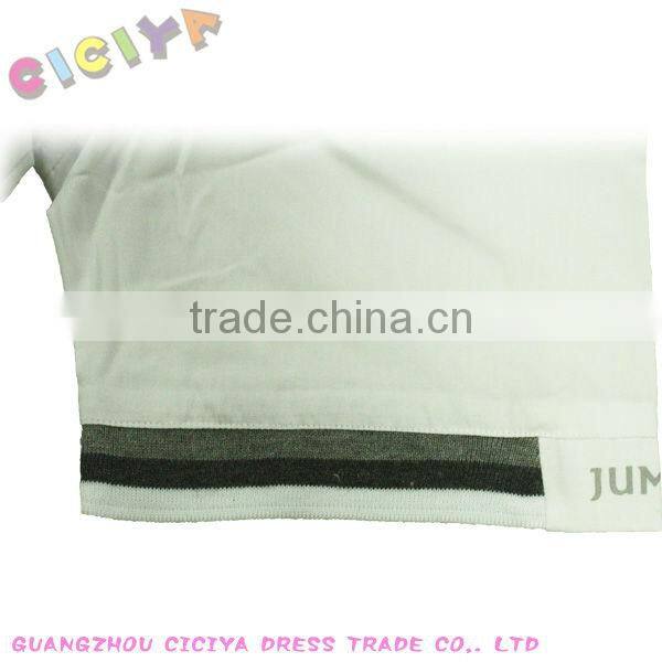 Boy's fancy shirt with rib collar design school custom white shirt boys fancy shirts