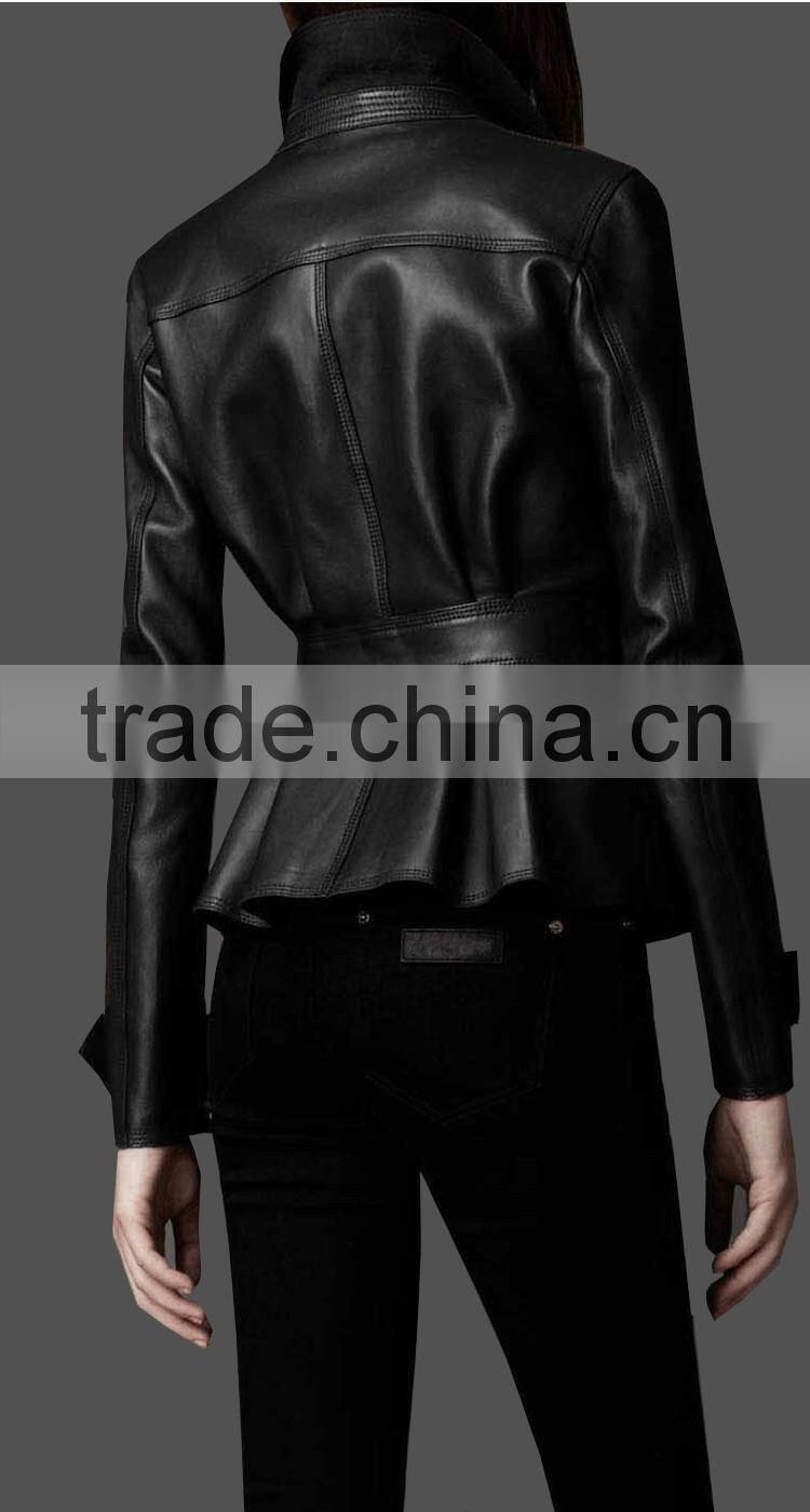 Women New/latest design autumn Wool sheep pure leather jacket/outwear