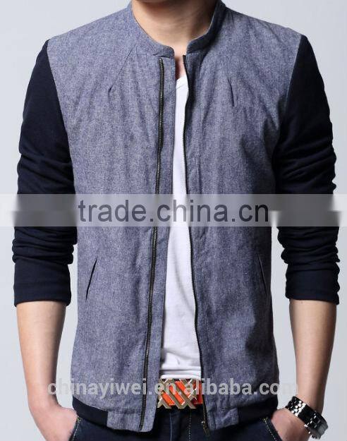 Cotton linen korean style slim fit jacket for man
