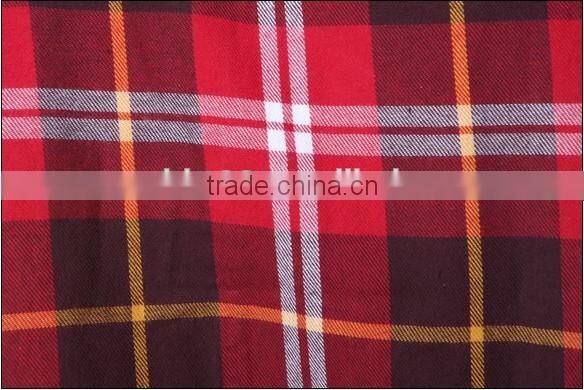 2016 new design men's tartan pattern material flannel shirt