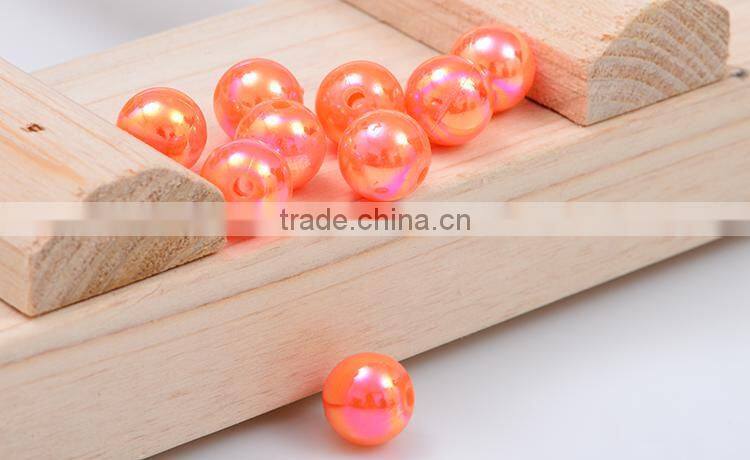 Plastic Loose Round AB Color Beads