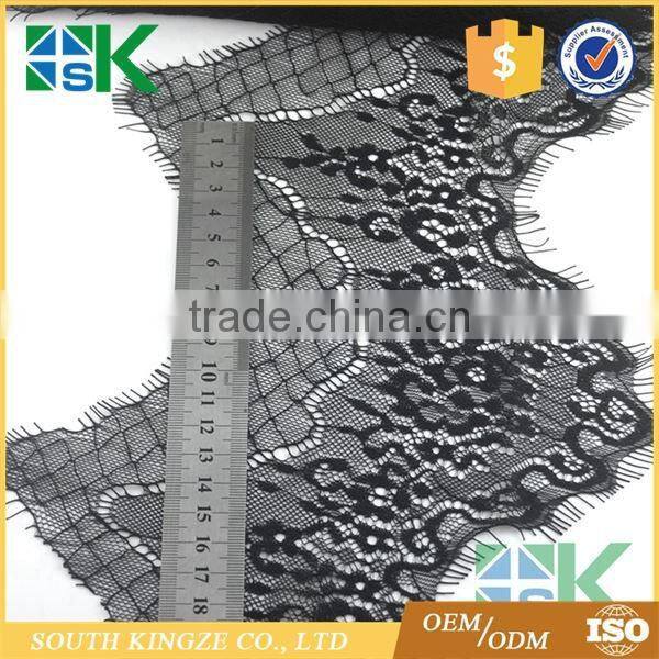 14.5cm Wide Black Eyelashes Voile France lace Trim Ribbon DIY Crafts Apparel Sewing Supplies Decoration Clothes