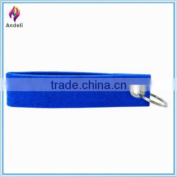 Felt Soft Touch Key Strap With Split Metal Key Ring, Metal Grommet