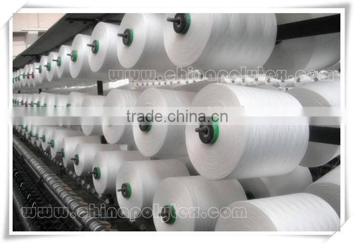 100% dope dyed polyester spun yarn 18S-32S -recycled polyester spun yarn for knitting
