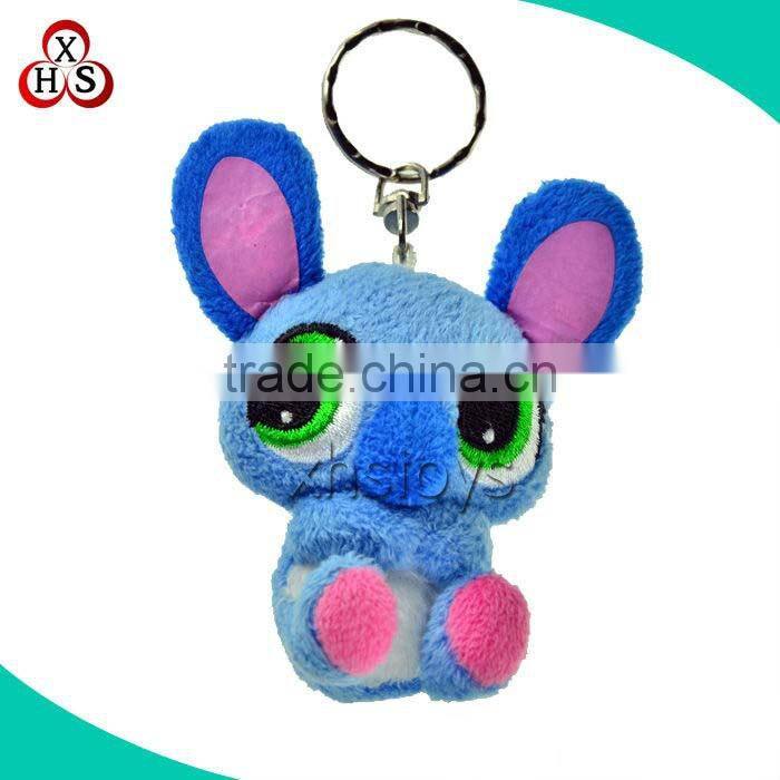 Wholesale custom plush dog keychains stuffed soft plush toy keychain