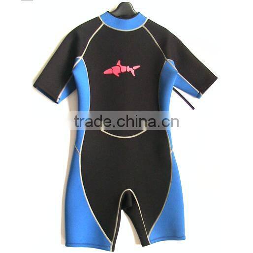 Unisex short sleeve neoprene surfing wetsuit