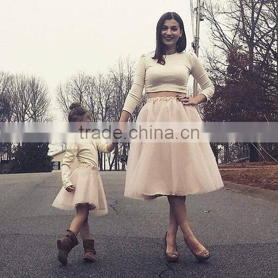 Latest design striped mother and daughter matching dresses