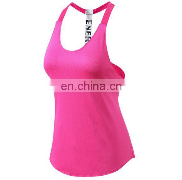 Cheap wholesale 85% polyester 15% spandex quick dry women gym tank top strech fitness yoga woman athletic tank tops