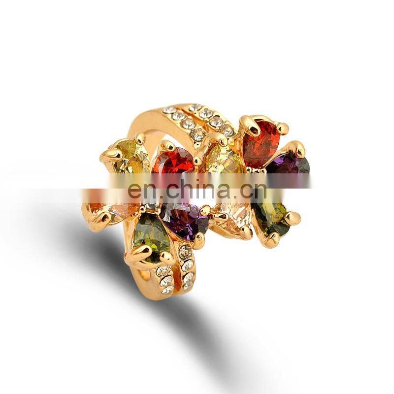 Fashion Diamond Gold Plated Sparkling Knuckle Ring Wedding Ring